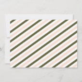 Boho水彩花と羽の赤ちゃんシャワー 招待状 (裏面)