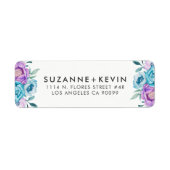 Boho水彩花花束 ラベル (正面)