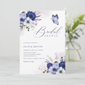 Boho水彩花蝶ブライダルシャワー 招待状 (スタンド正面)
