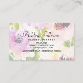Boho水彩花 |フローラ名刺II 名刺 (裏面)