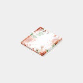 Boho水彩赤いバラ3" x 3" ポストイット (アングル)