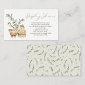 Boho水彩赤ちゃんシャワーギフト表示シャワー エンクロージャーカード (正面/裏面)