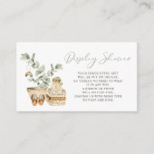 Boho水彩赤ちゃんシャワーギフト表示シャワー エンクロージャーカード (正面)