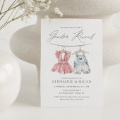 Boho水彩赤ちゃん服ジェンダーが明らかにする 招待状