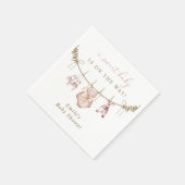 Boho水彩赤ちゃん服女の子の赤ちゃんシャワー スタンダードカクテルナプキン (角)