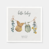 Boho水彩赤ちゃん服素朴赤ちゃんシャワー スタンダードカクテルナプキン (正面)