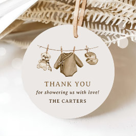 Boho水彩赤ちゃん服Boy赤ちゃんシャワー フェイバータグ