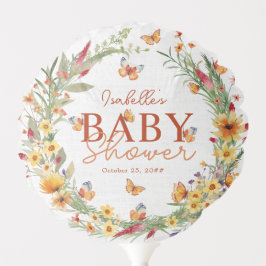 Boho水彩野草花素朴赤ちゃんシャワー バルーン