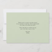 Boho水彩鉢植え鉢植え赤ちゃんシャワー サンキューカード (裏面)