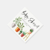 Boho水彩鉢植え鉢植え赤ちゃんシャワー スタンダードカクテルナプキン (角)