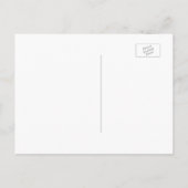 Boho水色の羽の日付を保存 案内ポストカード (裏面)