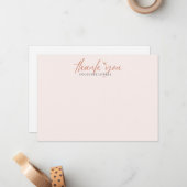 Boho水色トンボ浴シャワーありがとう ノートカード (正面/裏面インサイチュ)