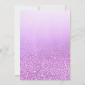 Boho水色パープルバタフライガールベビーシャワー 招待状 (裏面)