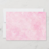 Boho水色フローラバタフライガールベビーシャワー 招待状 (裏面)