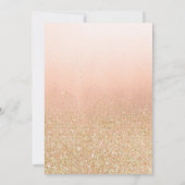 Boho水色フローラバタフライガールベビーシャワー 招待状 (裏面)