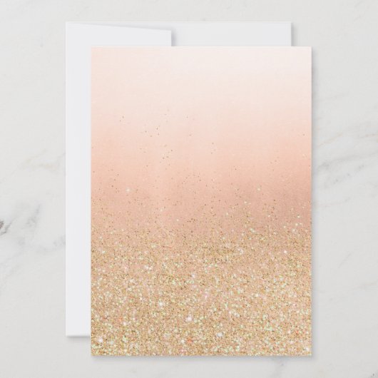 Boho水色フローラバタフライガールベビーシャワー 招待状 (裏面)