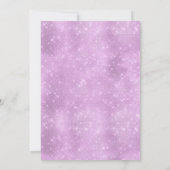 Boho水色フローラバタフライガールベビーシャワー 招待状 (裏面)