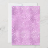 Boho水色フローラバタフライガールベビーシャワー 招待状 (裏面)