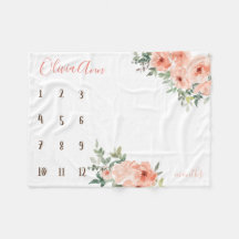 Boho水色マイルストーンピーチフォトプロップ