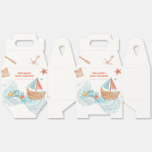 Boho海ボーイアドベンチャーセーリングボートベビーシャワー フェイバーボックス (見開き)