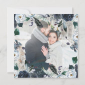 Boho海軍シャクヤクの結婚式は|の写真感謝していしています サンキューカード (裏面)