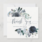 Boho海軍シャクヤクの結婚式は|の写真感謝していしています サンキューカード (正面)