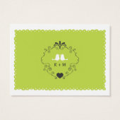 Boho渦巻き旋回、カール、バナー&ラブバード結婚ズ (裏面)