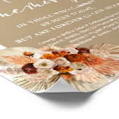 Boho熱帯アーチパンパスグラス愛の記憶の中 ポスター (角)