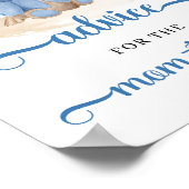 Boho熱帯テディベアアドバイスはママのために ポスター (角)