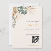Boho熱帯ビーチ目的地の結婚式すべて1で 招待状 (裏面)