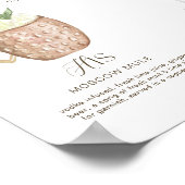 Boho熱帯水色シグネチャードリンク結婚ズ ポスター (角)