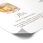 Boho熱帯水色シグネチャードリンク結婚ズ ポスター (角)