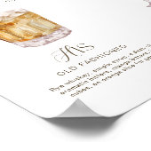 Boho熱帯水色シグネチャードリンク結婚ズ ポスター (角)