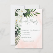 Boho熱帯赤面水色応答カード 出欠カード (正面)