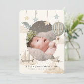 Boho熱気球スカイボーイ誕生のお知らせ 招待状 (スタンド正面)