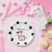 Boho牛の赤男女兼用ちゃんシャワー ペーパープレート (パーティー)