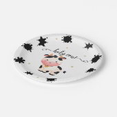 Boho牛の赤男女兼用ちゃんシャワー ペーパープレート (アングル)