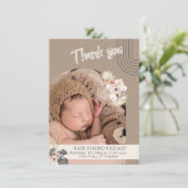 Boho生まれたばかりのベビー誕生発表感謝 案内状 (スタンド正面)