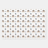 Boho男の赤ちゃんパターン ラッピングペーパーシート (正面)