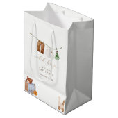 Boho男ミニマル子の服ベビーシャワー ミディアムペーパーバッグ (正面アングル)