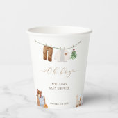 Boho男ミニマル子の服ベビーシャワー 紙コップ (裏面)