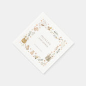 Boho男女兼用ヴィンテージ赤ちゃん服シャワー スタンダードカクテルナプキン (角)