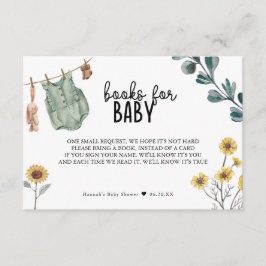 Boho男女兼用赤ちゃんシャワーベビー本 エンクロージャーカード