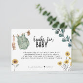 Boho男女兼用赤ちゃんシャワーベビー本 エンクロージャーカード (スタンド正面)