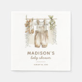 Boho男女兼用 Baby Clothes赤ちゃんシャワー スタンダードカクテルナプキン (正面)