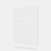 Boho白い澄んメモリアルの願い アクリルサイン (傾斜)