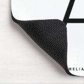 Boho白い蘭トロピカルレターAモノグラム マウスパッド (コーナー)