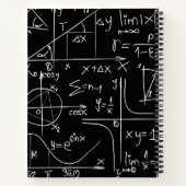 BOHO白黒の数学記号の件名 ノートブック (裏面)