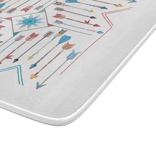 Boho矢印とSun V11 Sq ID748 カッティングボード (角)