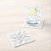 Boho矢印とSun V11 Sq ID748 スクエアペーパーコースター (インサイチュ)